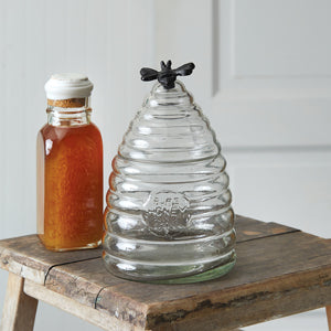 Small Honey Hive Glass Canister