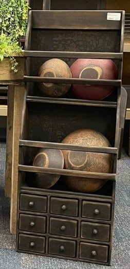 Primitive Bowl Rack Cupboard