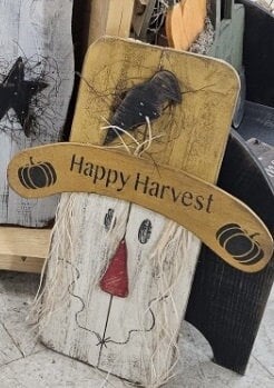 Primitive Wooden Scarecrow