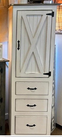 Farmhouse Cabinet with Barn Door