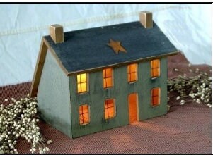 Lighted Saltbox houses