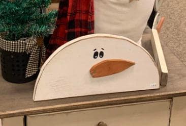 Wooden Snowman Head