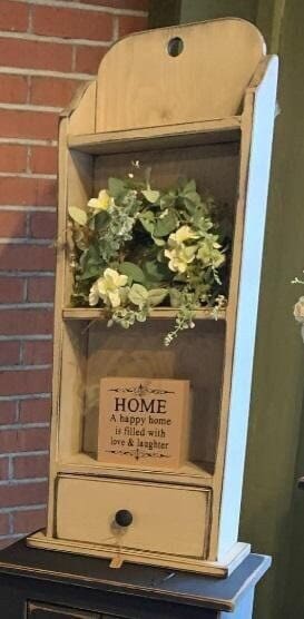 Primitive Display Cabinet with Drawer