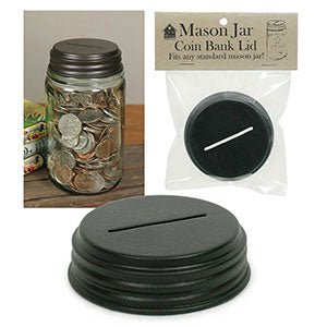 Mason Jar Coin Bank Lid - Box of 4