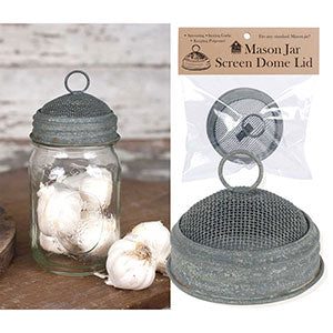 Mason Jar Screen Dome Lid - Barn Roof - Box of 6