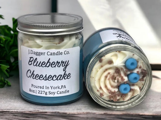 Primitive Blueberry Cheesecake Jar Candle