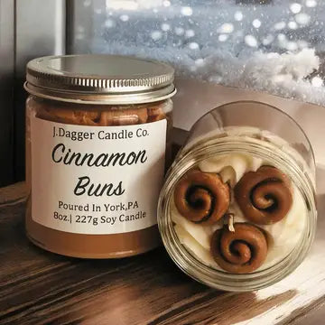 Primitive Cinnamon Bun Jar Candle